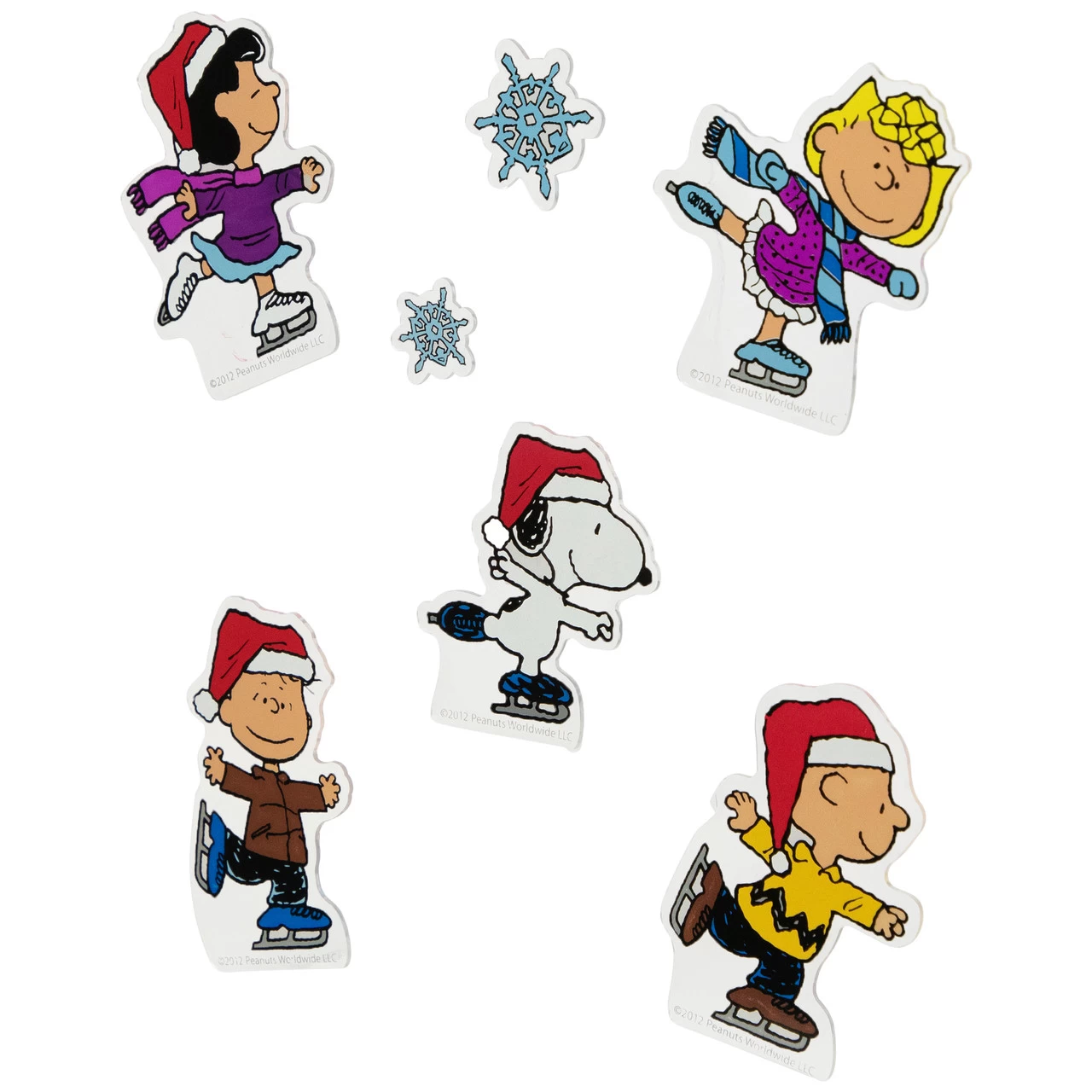 7-Piece Peanuts Characters Ice Skating Christmas Jelz Window Clings 5 7-Piece Peanuts Characters Ice Skating Christmas Jelz Window Clings - Image 3