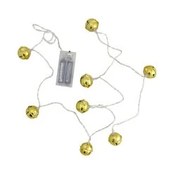 8 Battery Operated Gold LED Jingle Bell Christmas Lights - Clear Wire 7 8 Battery Operated Gold LED Jingle Bell Christmas Lights - Clear Wire -Christmas Decoration Store northlight pw2091064 3 77949.1667659130