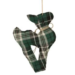 7.75" Green Plaid Fabric Deer With Pine Christmas Ornament -Christmas Decoration Store northlight sh93298 3 updatednew 16165.1667531247