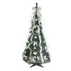 6' Pre-Lit Silver And Gold Pre-Decorated Pop-Up Artificial Christmas Tree, Clear Lights