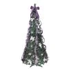 6' Pre-Lit Purple And Silver Pre-Decorated Pop-Up Artificial Christmas Tree, Clear Lights -Christmas Decoration Store northlight sm15302 00610.1667657459