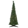 6' Pre-Lit Green Holly Leaf Pop-Up Artificial Christmas Tree - Clear Lights