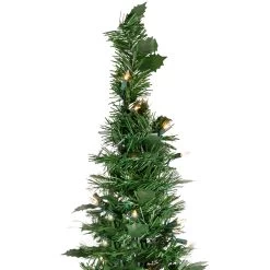 6' Pre-Lit Green Holly Leaf Pop-Up Artificial Christmas Tree - Clear Lights -Christmas Decoration Store northlight sm92148 3 31510.1667574656