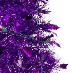 6' Pre-Lit Purple Tinsel Pop-Up Artificial Christmas Tree, Clear Lights -Christmas Decoration Store northlight sm92152 2 19326.1667530304