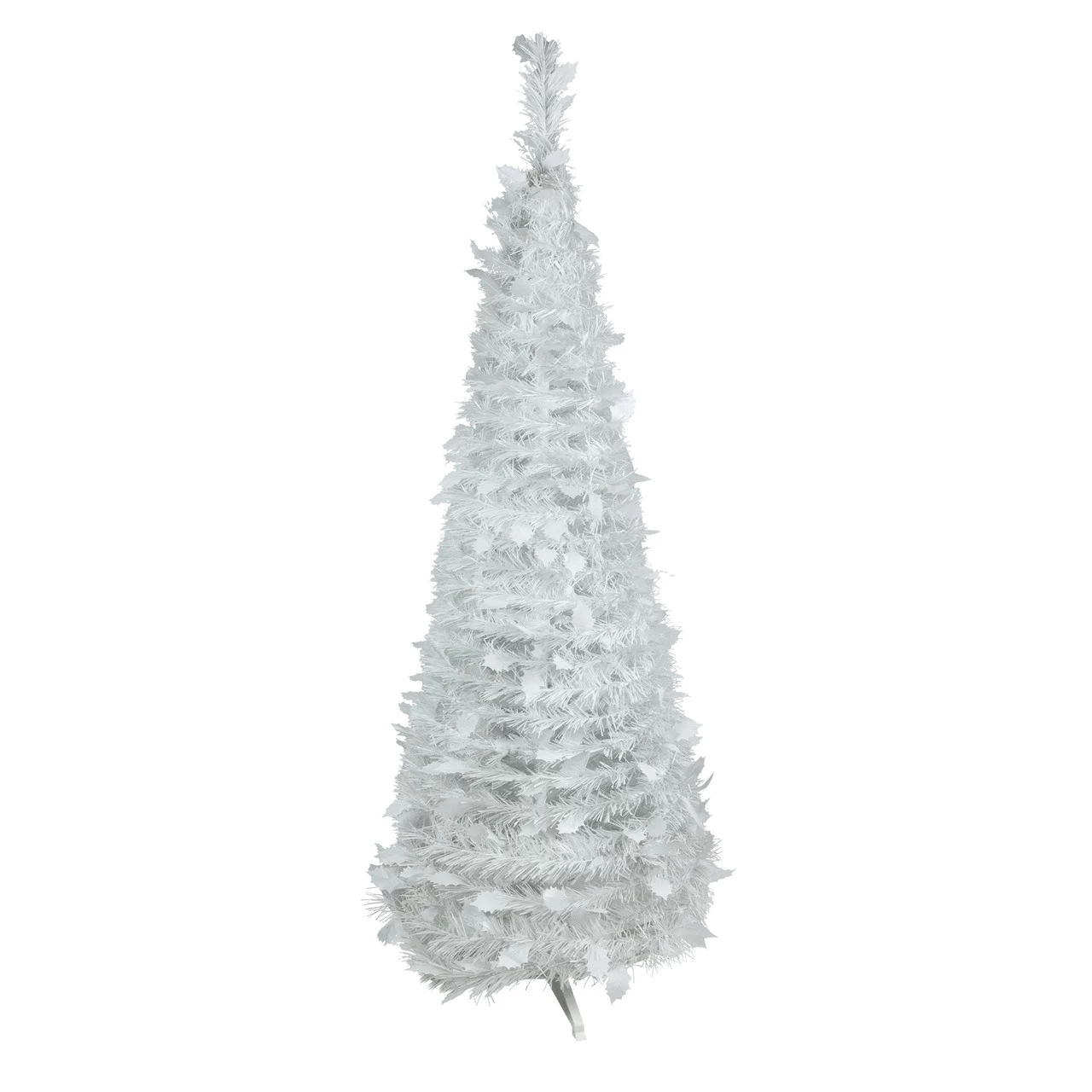 6' White Tinsel Pop-Up Artificial Christmas Tree, Unlit 3 6' White Tinsel Pop-Up Artificial Christmas Tree, Unlit