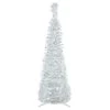 4' Pre-Lit White Tinsel Pop-Up Artificial Christmas Tree, Blue Lights -Christmas Decoration Store northlight sm92158 1 30262.1667530297