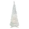 4' Pre-Lit White Tinsel Pop-Up Artificial Christmas Tree, Clear Lights -Christmas Decoration Store northlight sm92159 1 42537.1667530297