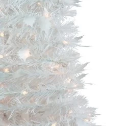 6' Pre-Lit White Tinsel Pop-Up Artificial Christmas Tree, Clear Lights -Christmas Decoration Store northlight sm92159 2 67291.1667487965