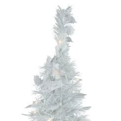4' Pre-Lit White Tinsel Pop-Up Artificial Christmas Tree, Clear Lights -Christmas Decoration Store northlight sm92159 3 72885.1667530298