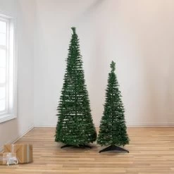 6' Green Tinsel Pop-Up Artificial Christmas Tree, Unlit -Christmas Decoration Store northlight sm92162 sm92147 00438.1667531201