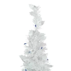 4' Pre-Lit White Tinsel Pop-Up Artificial Christmas Tree, Blue Lights -Christmas Decoration Store northlight sm92170 3 76298.1667530297