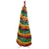 4' Pre-Lit Rainbow Tinsel Pop-Up Artificial Christmas Tree, Clear Lights -Christmas Decoration Store northlight sm92175 1 22327.1667530309