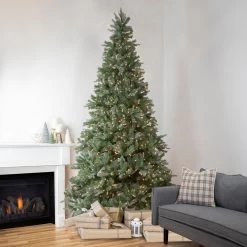 9' Pre-Lit Granville Fraser Fir Artificial Christmas Tree, Clear Lights