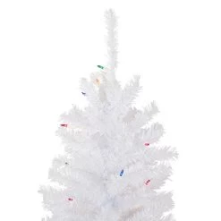 4' Pre-Lit Woodbury White Pine Slim Artificial Christmas Tree, Multi Lights -Christmas Decoration Store northlight sm92879 3 updated 92863.1667530142