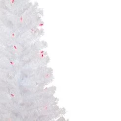 4' Pre-Lit Woodbury White Pine Slim Artificial Christmas Tree, Pink Lights -Christmas Decoration Store northlight sm92880 2 updated 57056.1667530144