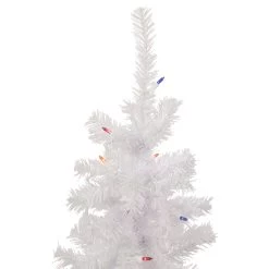 3' Pre-Lit Woodbury White Pine Slim Artificial Christmas Tree, Multi Lights -Christmas Decoration Store northlight sm92883 2 46726.1667530146