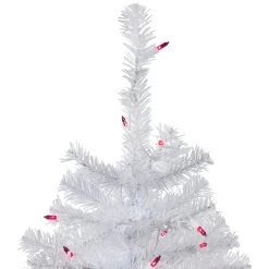 2' Pre-Lit Woodbury White Pine Slim Artificial Christmas Tree, Pink Lights -Christmas Decoration Store northlight sm92887 4 21142.1669748169