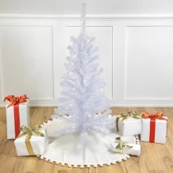 3' Pre-Lit Woodbury White Pine Slim Artificial Christmas Tree, Clear Lights