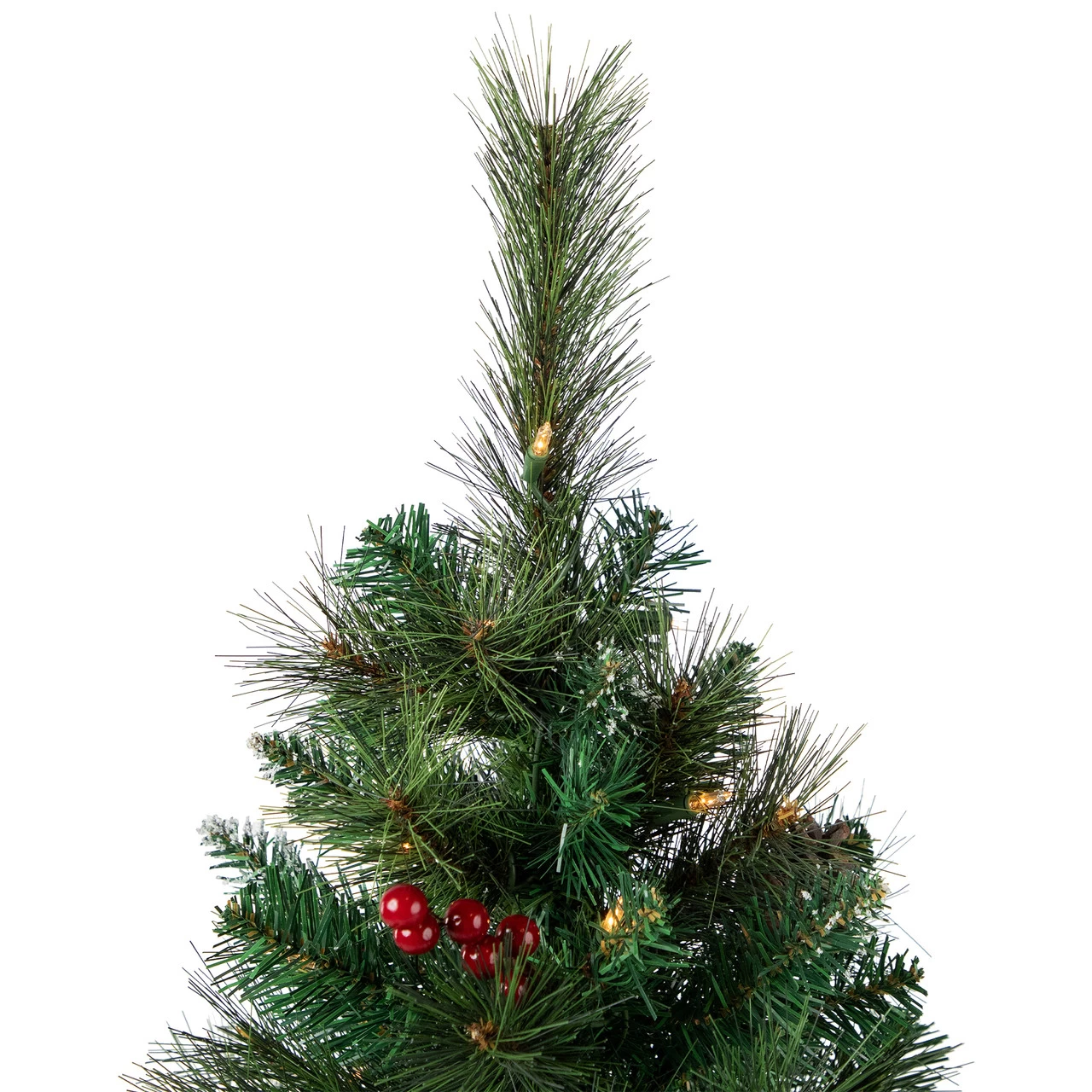 4' Pre-Lit Frosted Carolina Berry Spruce Artificial Christmas Tree, Clear Lights 5 4' Pre-Lit Frosted Carolina Berry Spruce Artificial Christmas Tree, Clear Lights - Image 3