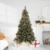 6.5' Pre-lit Snow Valley Pine Artificial Christmas Tree, Clear Lights -Christmas Decoration Store northlight sm92938 1 52709.1667530153