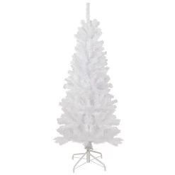 4.5' White Georgian Pine Artificial Pencil Christmas Tree, Unlit