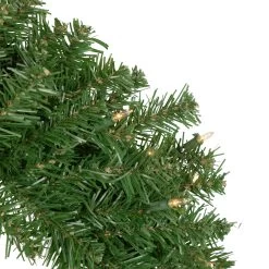 4-Piece Artificial Wolcott Spruce Christmas Tree, Wreath And Garland Set, Clear Lights -Christmas Decoration Store northlight sm92986 87 wreath 3 57757.1667530217