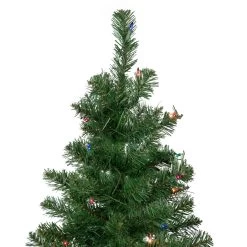 6' Pre-Lit Wilson Pine Slim Artificial Christmas Tree, Multi Lights -Christmas Decoration Store northlight sm92990 3 23712.1667530133
