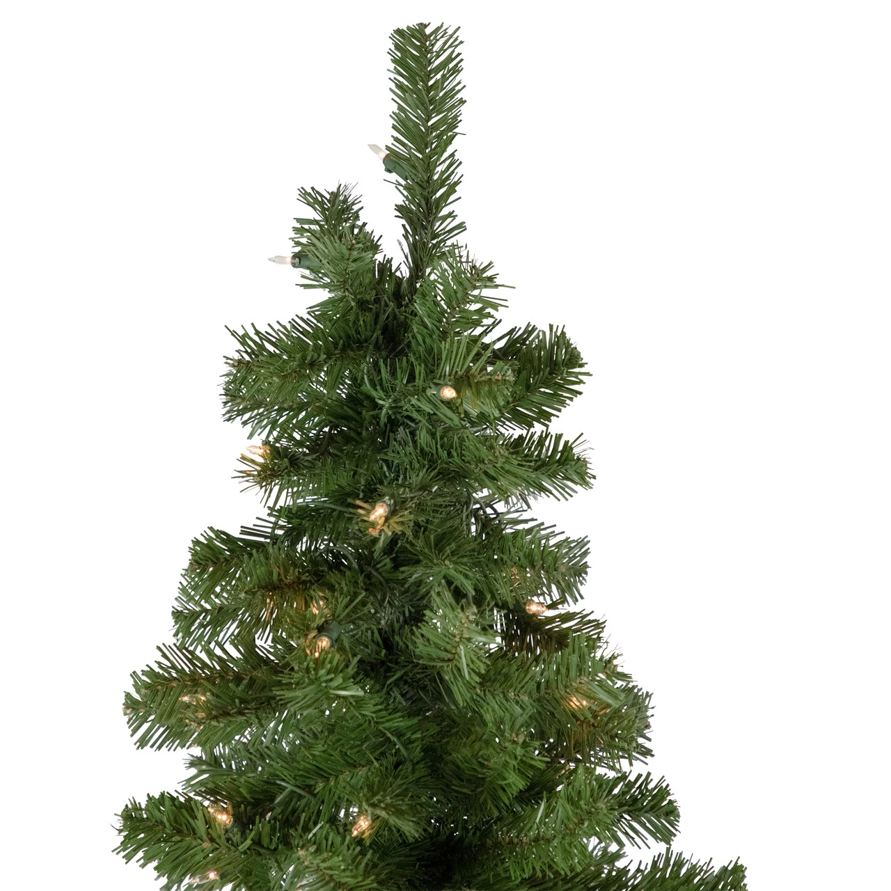 7.5' Pre-Lit Hazelton Spruce Pencil Artificial Christmas Tree, Clear Lights 6 7.5' Pre-Lit Hazelton Spruce Pencil Artificial Christmas Tree, Clear Lights - Image 4