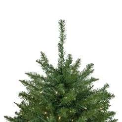 7.5' Pre-Lit Rockwood Pine Artificial Christmas Tree, Clear LED Lights -Christmas Decoration Store northlight sm93005 4up 58546.1667531223