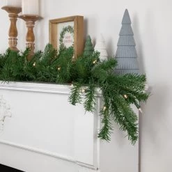 9' X 10" Pre-Lit Sierra Noble Fir Artificial Christmas Garland, Clear Lights -Christmas Decoration Store northlight sm93041 2 styled 30510.1674246542