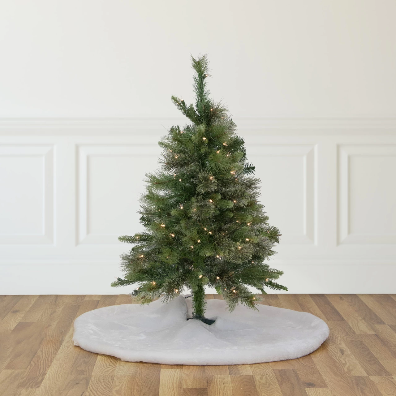 3' Pre-Lit Kingston Cashmere Pine Full Artificial Christmas Tree, Clear Lights 4 3' Pre-Lit Kingston Cashmere Pine Full Artificial Christmas Tree, Clear Lights - Image 2