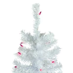 6.5' Pre-Lit Woodbury White Pine Pencil Artificial Christmas Tree, Pink Lights -Christmas Decoration Store northlight sm93088 4updated 96207.1667386159
