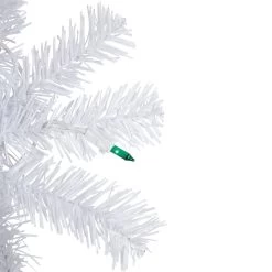 6.5' Pre-Lit Woodbury White Pine Pencil Artificial Christmas Tree, Green Lights -Christmas Decoration Store northlight sm93090 3new 23922.1667386159