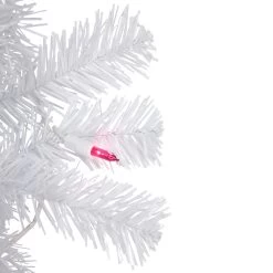 6.5' Pre-Lit Woodbury White Pine Pencil Artificial Christmas Tree, Pink Lights -Christmas Decoration Store northlight sm93091 3 71684.1667386159