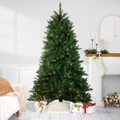 7.5' Pre-Lit Medium Montana Pine Artificial Christmas Tree - Clear Lights