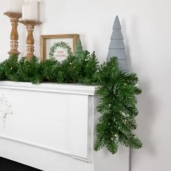 9' X 10" B/O Pre-Lit Artificial Whitmire Pine Christmas Garland - Clear LED Lights -Christmas Decoration Store northlight sp15041 2 styled 89878.1674594940