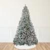 9' Pre-Lit Flocked Winema Pine Artificial Christmas Tree - Clear Lights