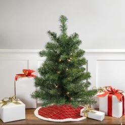2' Pre-Lit Medium Canadian Pine Artificial Christmas Tree - Clear Lights
