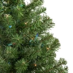 3' Pre-Lit Medium Canadian Pine Artificial Christmas Tree, Multicolor Lights -Christmas Decoration Store northlight v15853 3 91879.1667516282