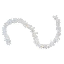 9' X 10" Pre-Lit LED White Pine Artificial Christmas Garland - Clear Lights
