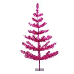 3' Medium Fuchsia Pink Pine Twig Artificial Christmas Tree - Unlit