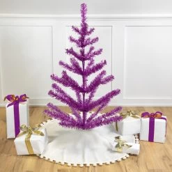 3' Medium Purple Tinsel Twig Artificial Christmas Tree - Unlit