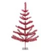 3' Medium Red Tinsel Twig Artificial Christmas Tree, Unlit