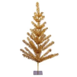 3' Medium Gold Tinsel Twig Artificial Christmas Tree, Unlit