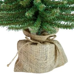2' Potted Downswept Mini Village Pine Medium Artificial Christmas Tree, Unlit -Christmas Decoration Store northlight v15950 2updated 78179.1684868856