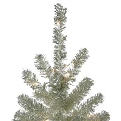 9' Pre-Lit Metallic Platinum Artificial Tinsel Christmas Tree - Clear Lights -Christmas Decoration Store northlight v27312 3 93068.1682519900