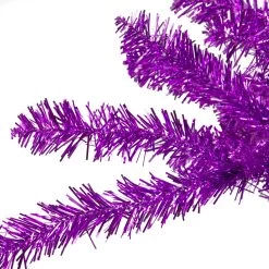 6' Metallic Purple Tinsel Artificial Christmas Tree - Unlit -Christmas Decoration Store northlight v27331 4 96078.1667530614