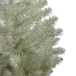 4.5' Metallic Platinum Artificial Tinsel Christmas Tree - Unlit -Christmas Decoration Store northlight v27332 1 65031.1682519928