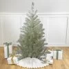 4.5' Metallic Platinum Artificial Tinsel Christmas Tree - Unlit