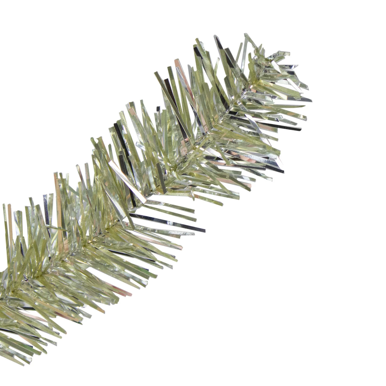 7' Metallic Platinum Artificial Tinsel Christmas Tree - Unlit 4 7' Metallic Platinum Artificial Tinsel Christmas Tree - Unlit - Image 2